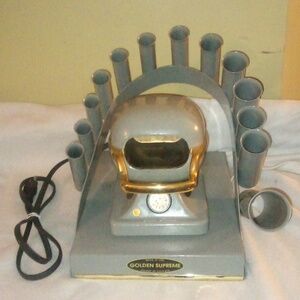 Lt. Grey "GoLDeN SUPREME" BiG Wave HaiR Curler stove & holder kit @See PICS PLZ